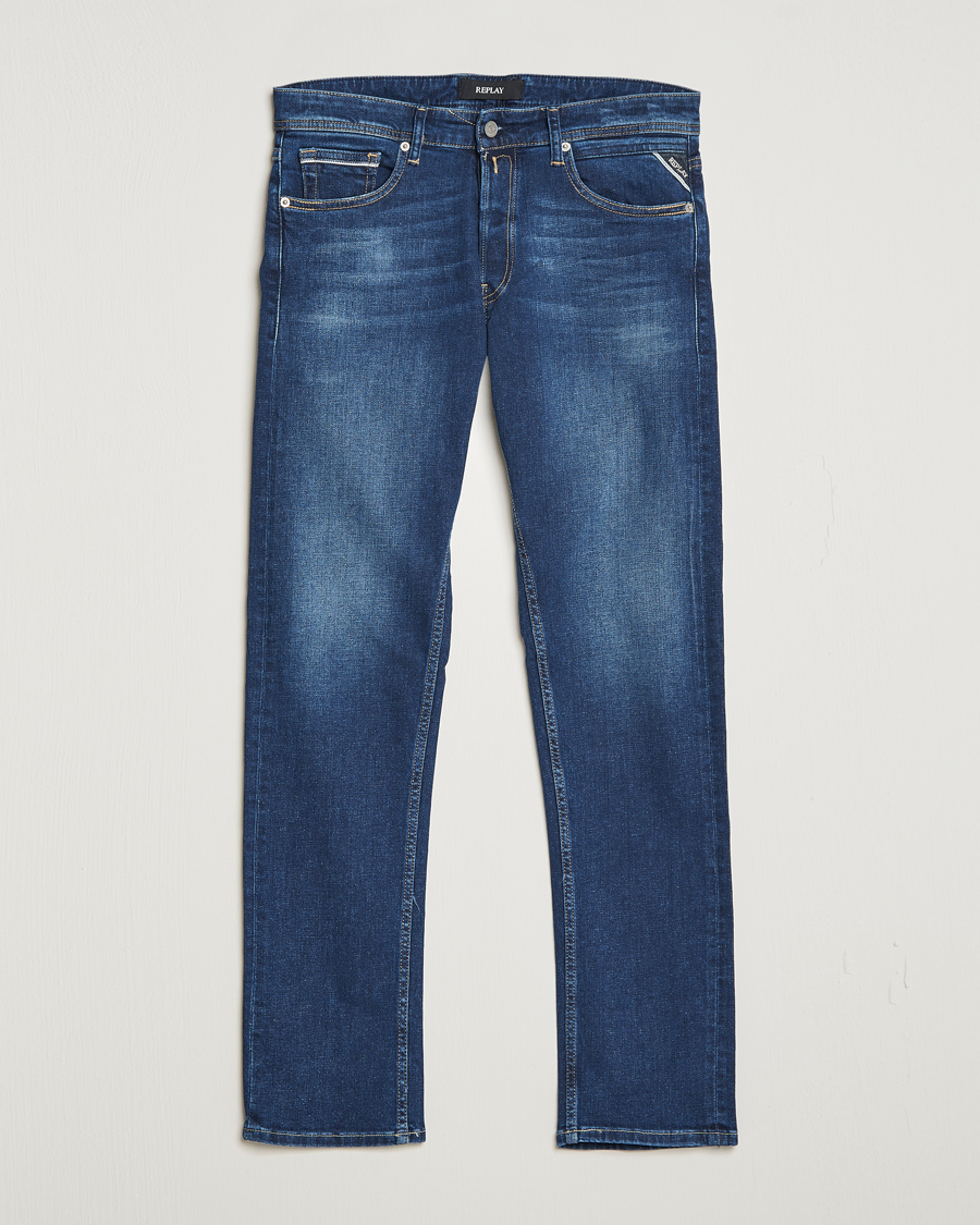 Homme | Jeans | Replay | Grover Straight Fit Stretch Jeans Dark Blue