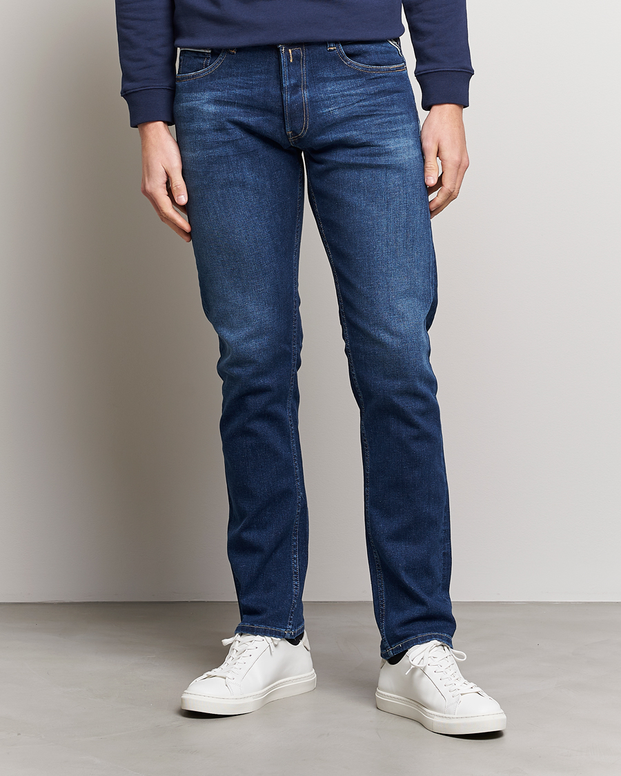 Homme | Jeans | Replay | Grover Straight Fit Stretch Jeans Dark Blue