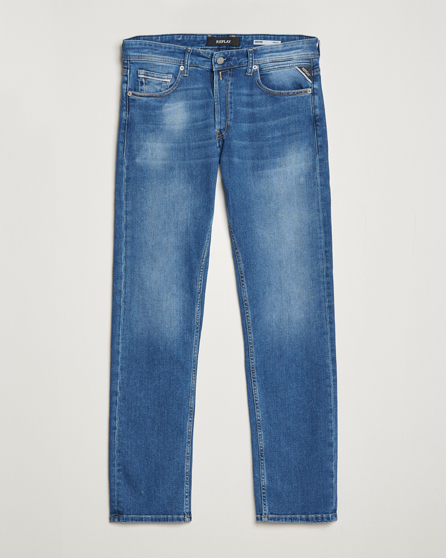 Homme | Jeans | Replay | Grover Straight Fit Stretch Jeans Medium Blue