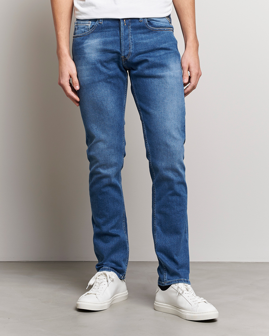 Homme | Jeans | Replay | Grover Straight Fit Stretch Jeans Medium Blue