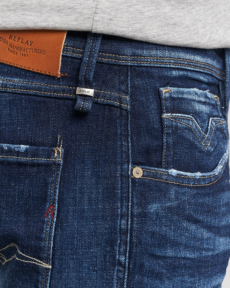 Homme | Jeans | Replay | Anbass Power Stretch 1 Year Wash Jeans Dark Blue