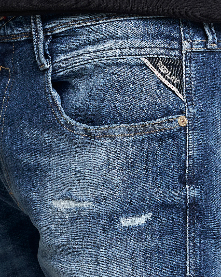 Homme | Jeans | Replay | Anbass Power Stretch 10 Year Wash Jeans Medium Blue