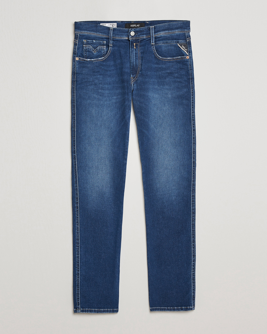 Homme | Jeans | Replay | Anbass Hyperflex Re-Used Jeans Dark Blue