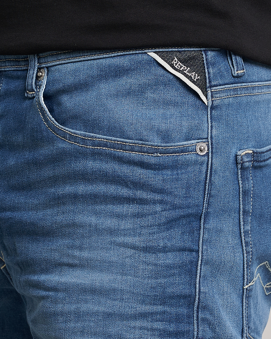 Homme | Shorts | Replay | RBJ901 Hyperflex Denim Shorts Medium Blue