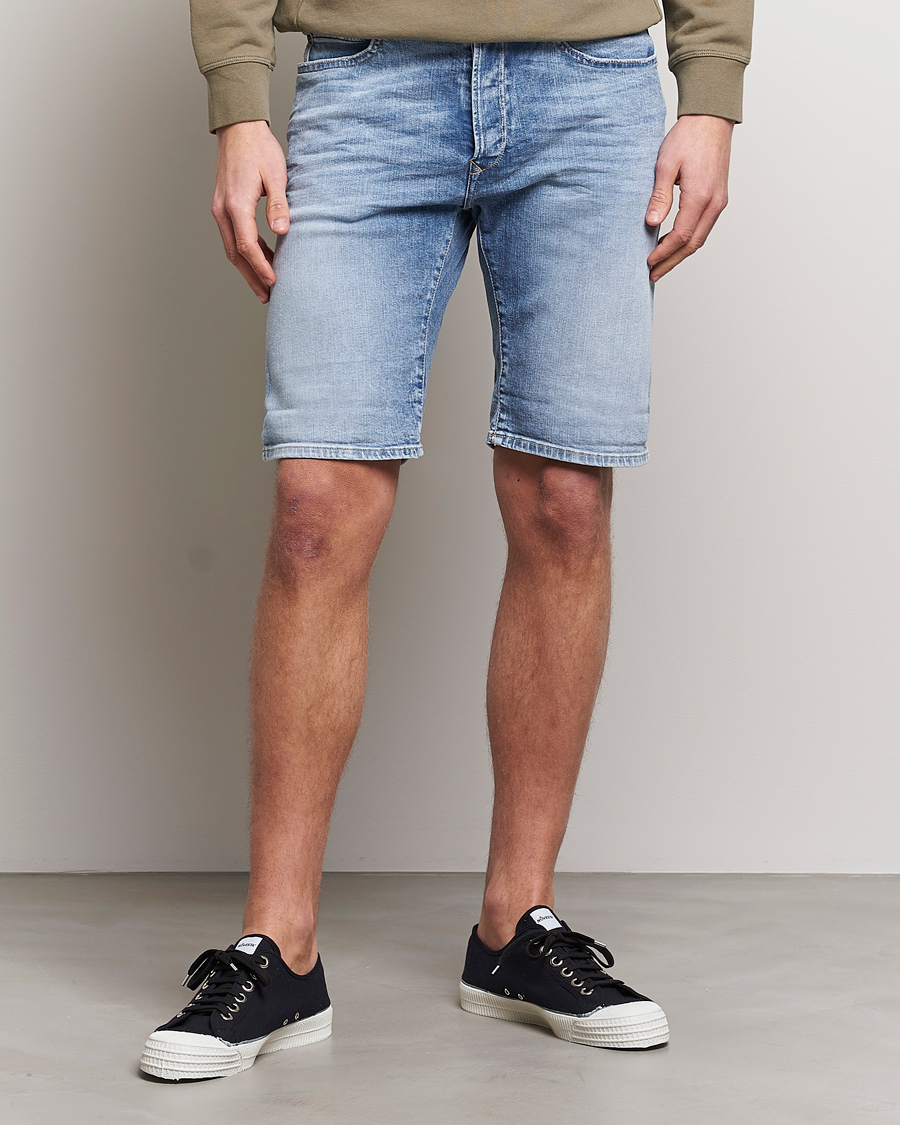 Homme | Shorts | Replay | RBJ901 Super Stretch Bio Denim Shorts Light Blue