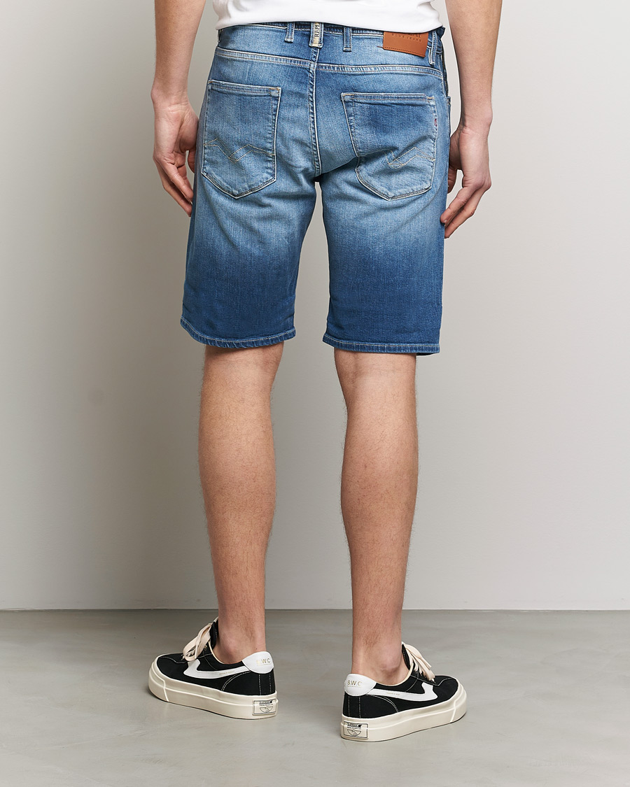 Homme | Shorts | Replay | RBJ901 Super Stretch Bio Denim Shorts Medium Blue