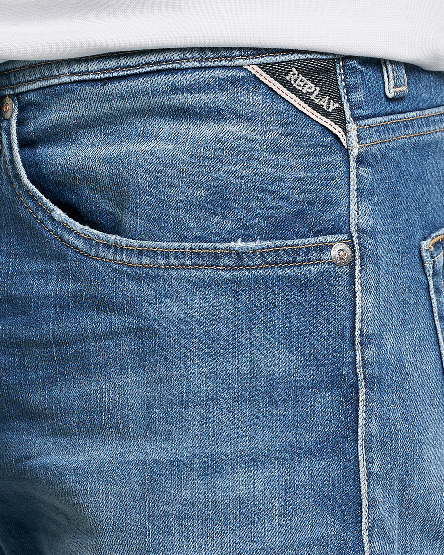 Homme | Shorts | Replay | RBJ901 Super Stretch Bio Denim Shorts Medium Blue