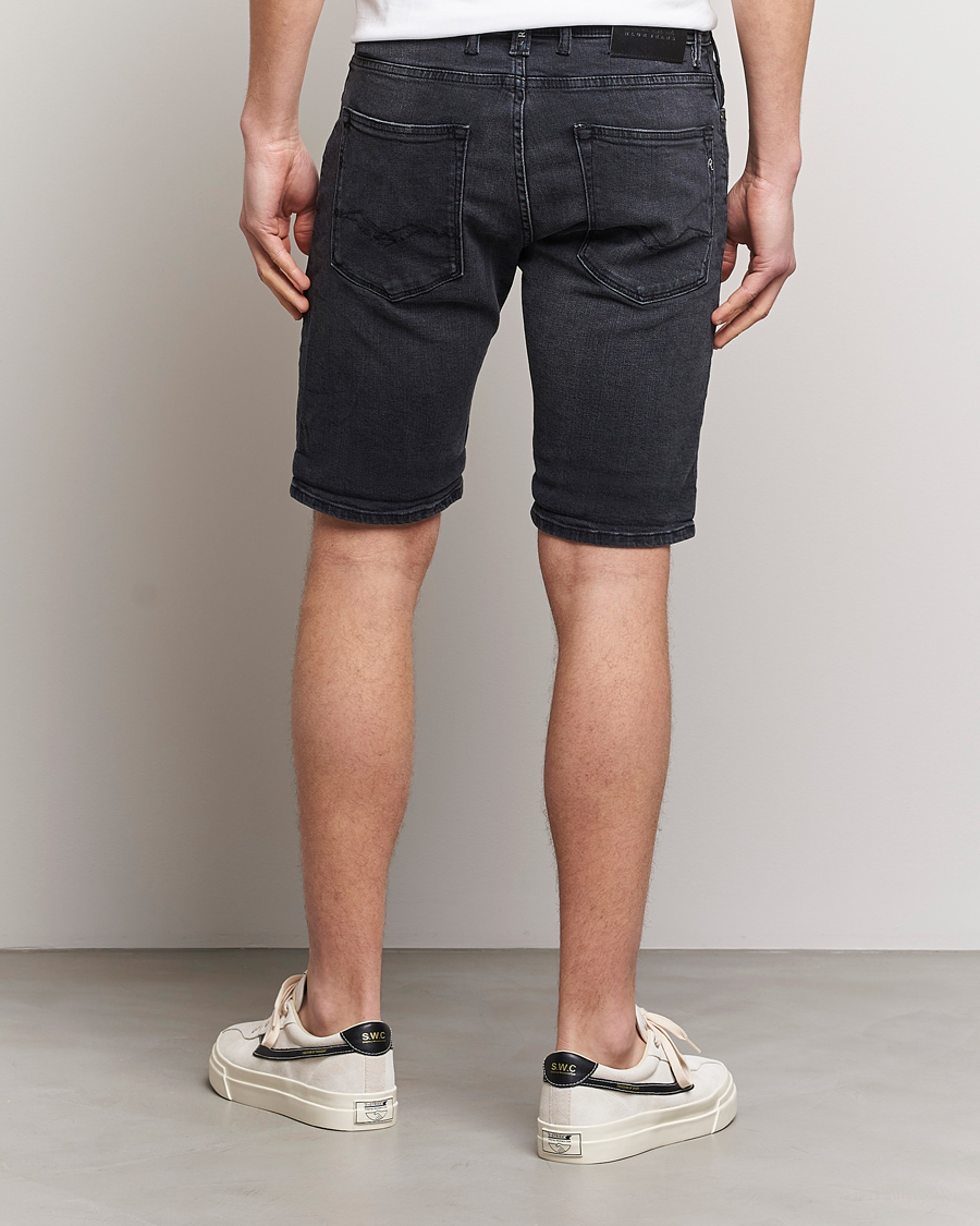 Homme | Shorts | Replay | RBJ901 Super Stretch Bio Denim Shorts Washed Black