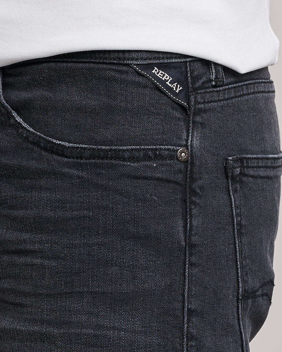 Homme | Shorts | Replay | RBJ901 Super Stretch Bio Denim Shorts Washed Black