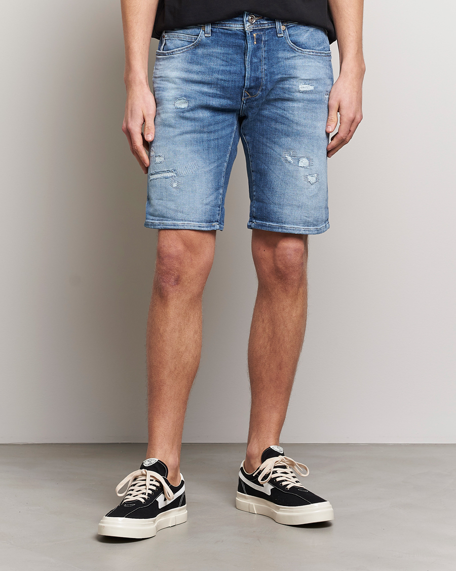 Homme | Shorts | Replay | RBJ901 Stretch 5 Year Wash Denim Shorts Medium Blue