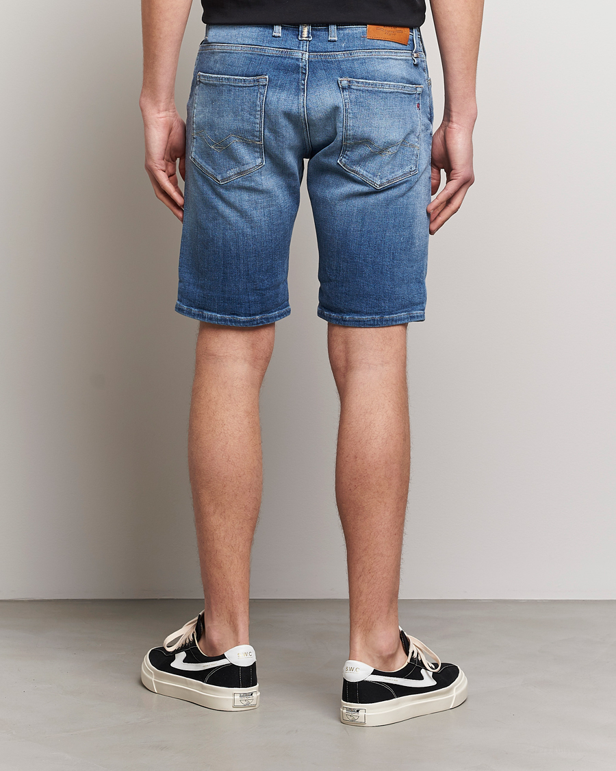 Homme | Shorts | Replay | RBJ901 Stretch 5 Year Wash Denim Shorts Medium Blue