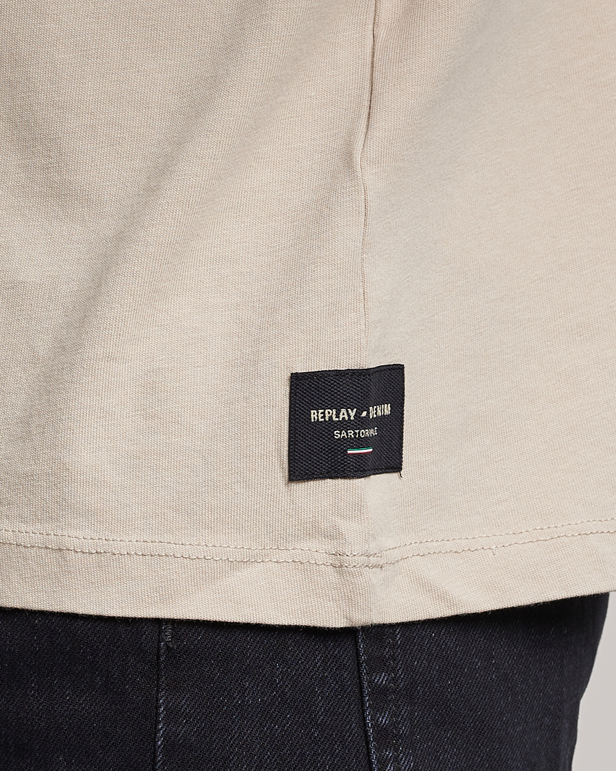 Homme | T-shirts | Replay | Sartoriale Heavy Crew Neck T-Shirt Cement