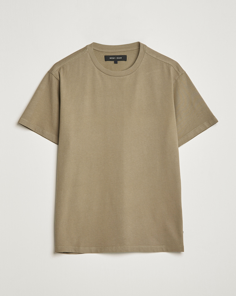 Homme | T-shirts | Replay | Sartoriale Heavy Crew Neck T-Shirt Sage Green