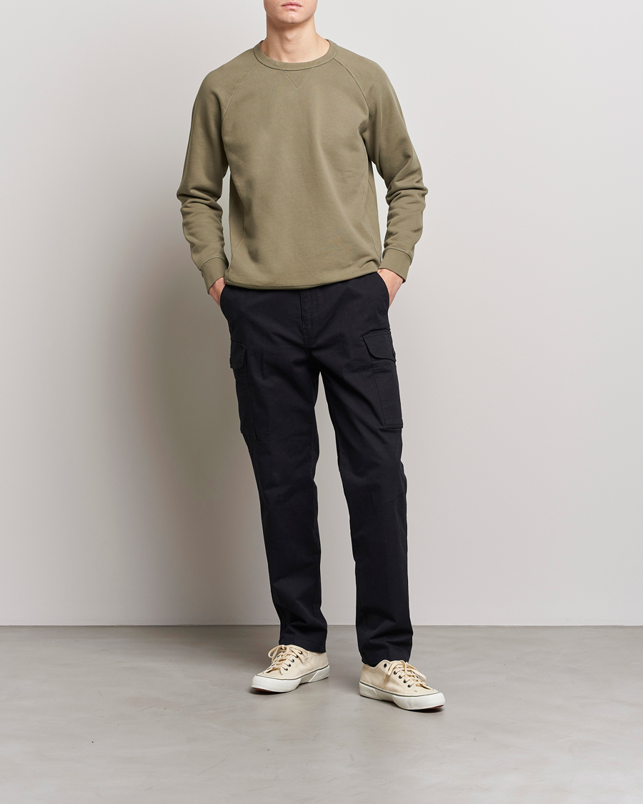 Homme | Pulls Et Tricots | Replay | Sartoriale Jersey Crew Neck Sweatshirt Sage Green