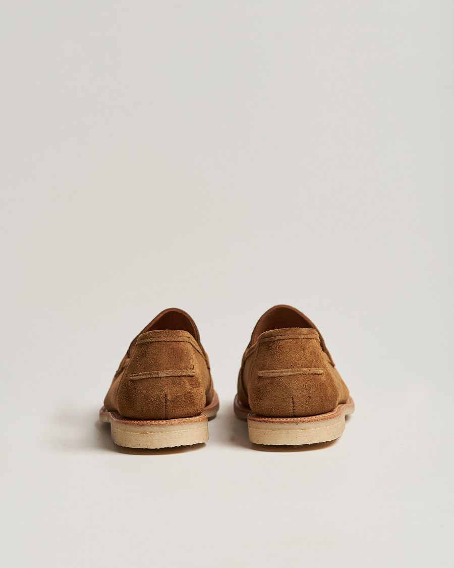 Homme | Sanders Edwin Unlined Suede Penny Loafer Tobacco | Sanders | Edwin Unlined Suede Penny Loafer Tobacco