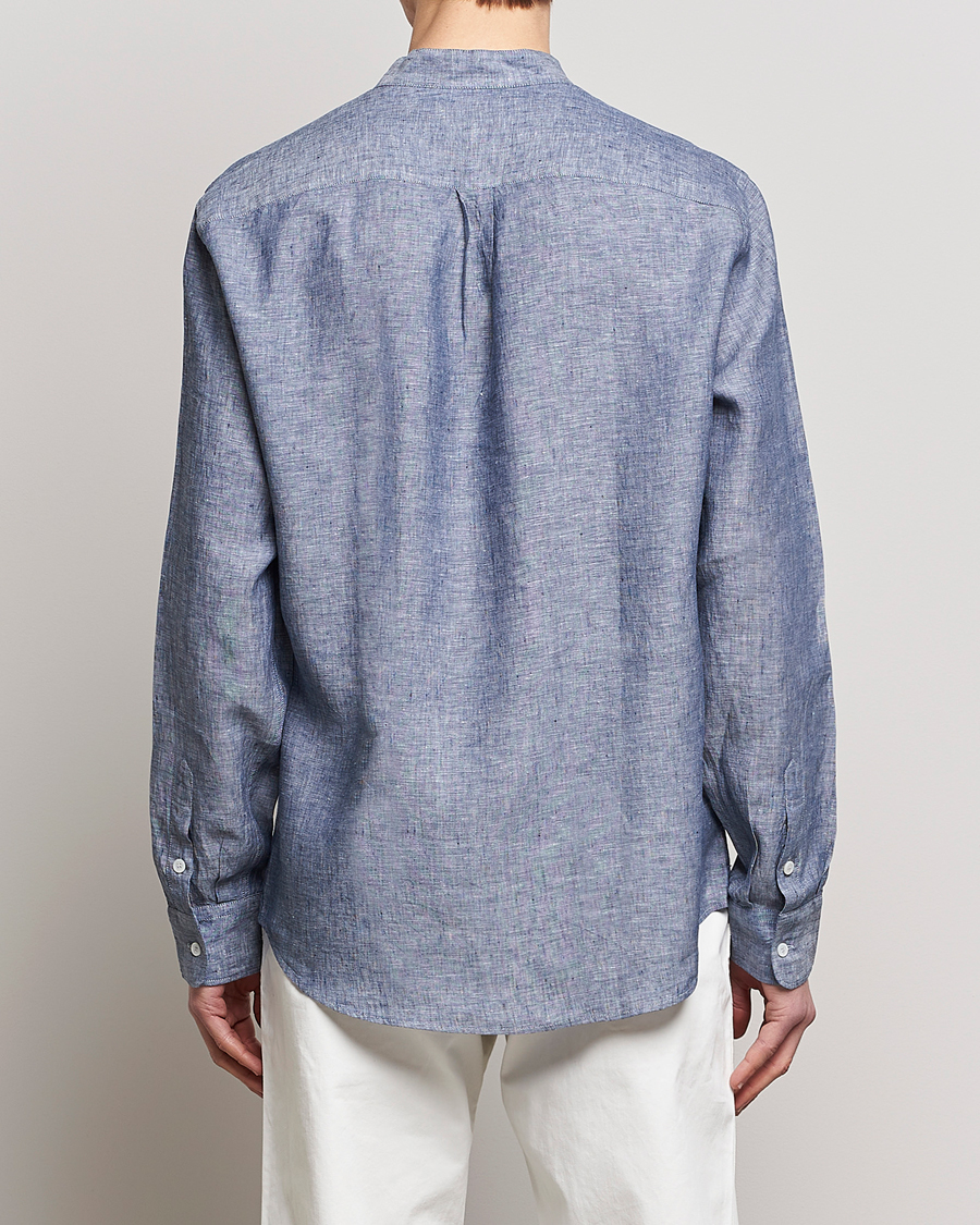 Homme | Chemises | SEASE | Fishtail Linen Shirt Sky Blue