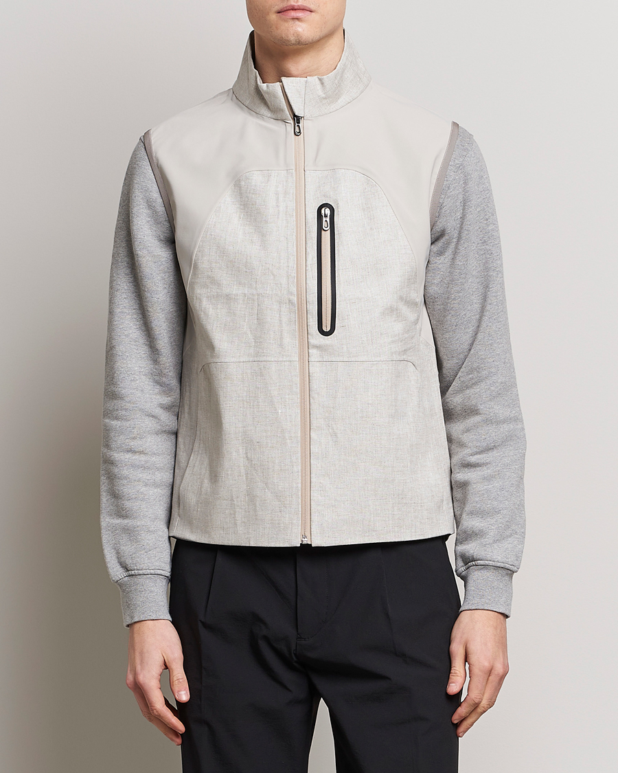 Homme | Gilets | SEASE | V-8 Linen Gilet Light Beige