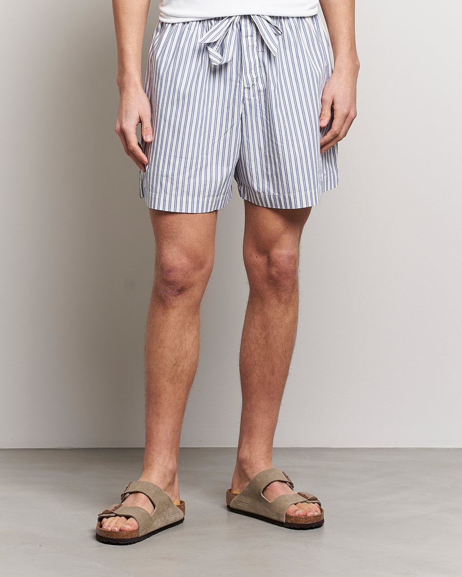 Homme | Peignoirs Et Pyjamas | Tekla | Poplin Pyjama Shorts Skagen Stripes