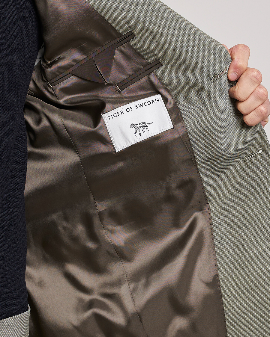 Homme | Blazers | Tiger of Sweden | Jamonte Wool Blazer Uniform Green