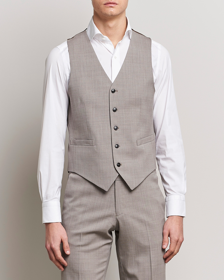 Homme | Blazers | Tiger of Sweden | Wade Wool Waistcoat Irish Cream