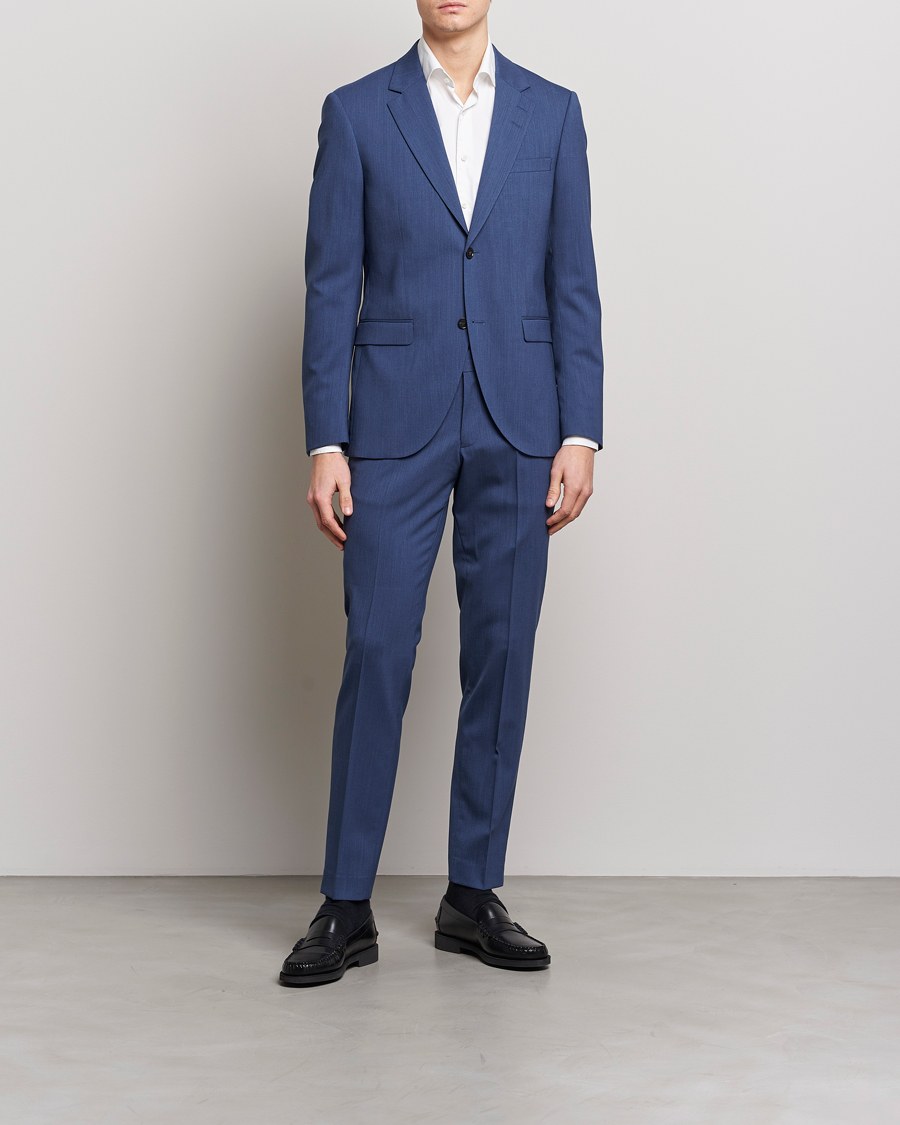 Homme | Pantalons | Tiger of Sweden | Tordon Wool Trousers Garage Blue