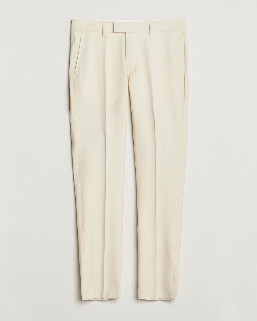 Homme | Pantalons | Tiger of Sweden | Tenuta Wool Trousers Light Ivory