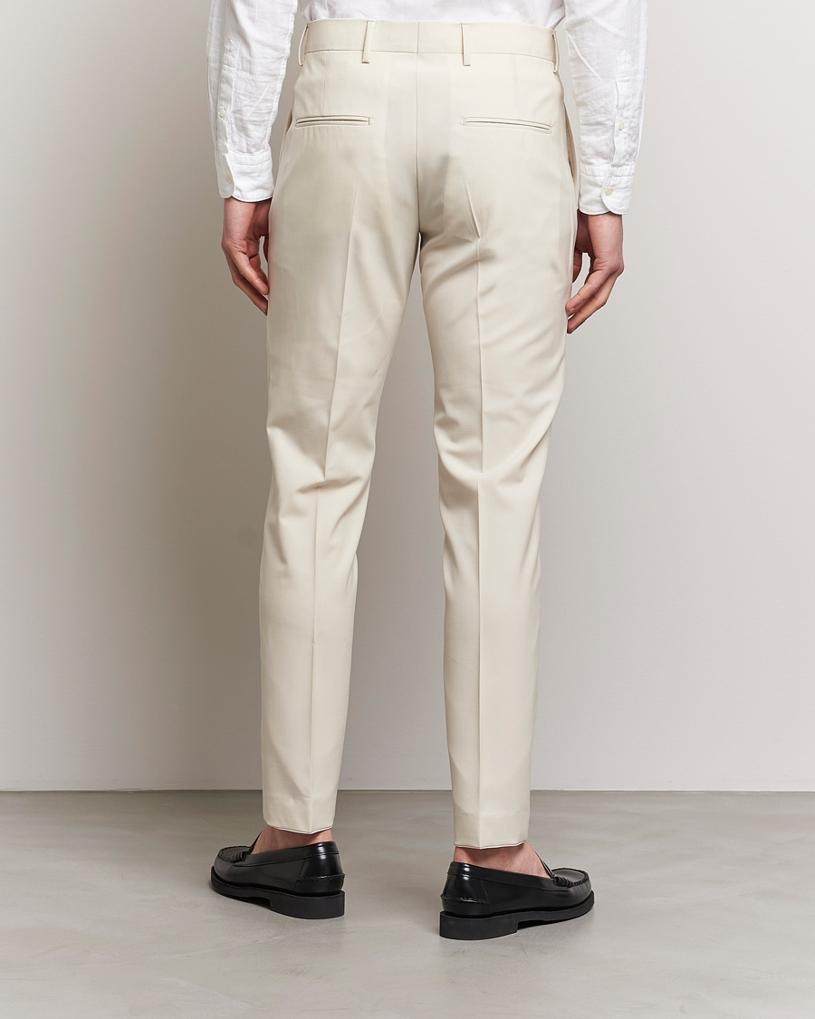 Homme | Pantalons | Tiger of Sweden | Tenuta Wool Trousers Light Ivory
