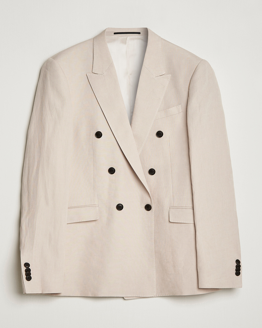 Homme | Blazers | Tiger of Sweden | Heldin Linen Blazer Cream Sand