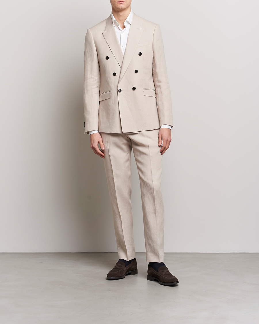 Homme | Blazers | Tiger of Sweden | Heldin Linen Blazer Cream Sand