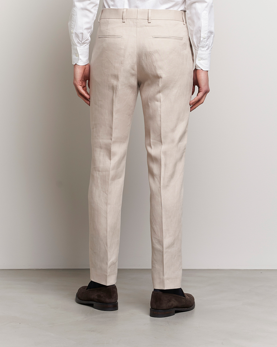 Homme | Pantalons | Tiger of Sweden | Tenutas Linen Trousers Cream Sand