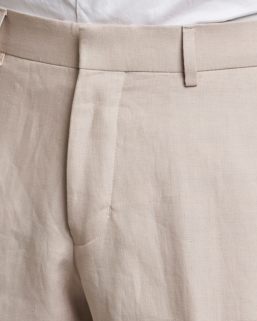 Homme | Pantalons | Tiger of Sweden | Tenutas Linen Trousers Cream Sand