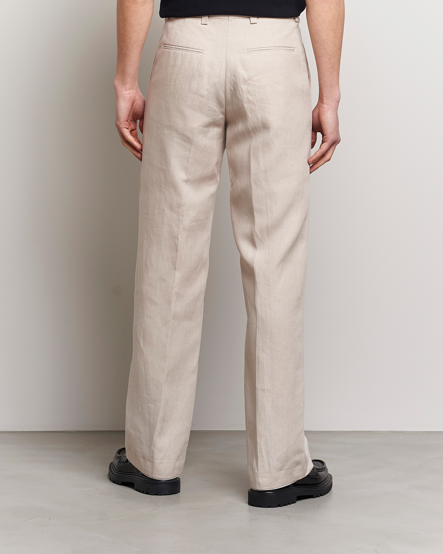 Homme | Pantalons | Tiger of Sweden | Tayson Linen Trousers Cream Sand