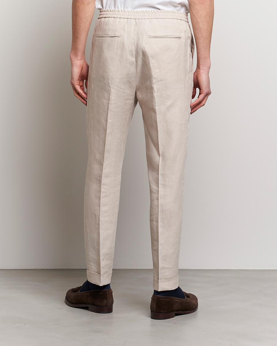Homme | Pantalons | Tiger of Sweden | Taven Linen Trousers Cream Sand
