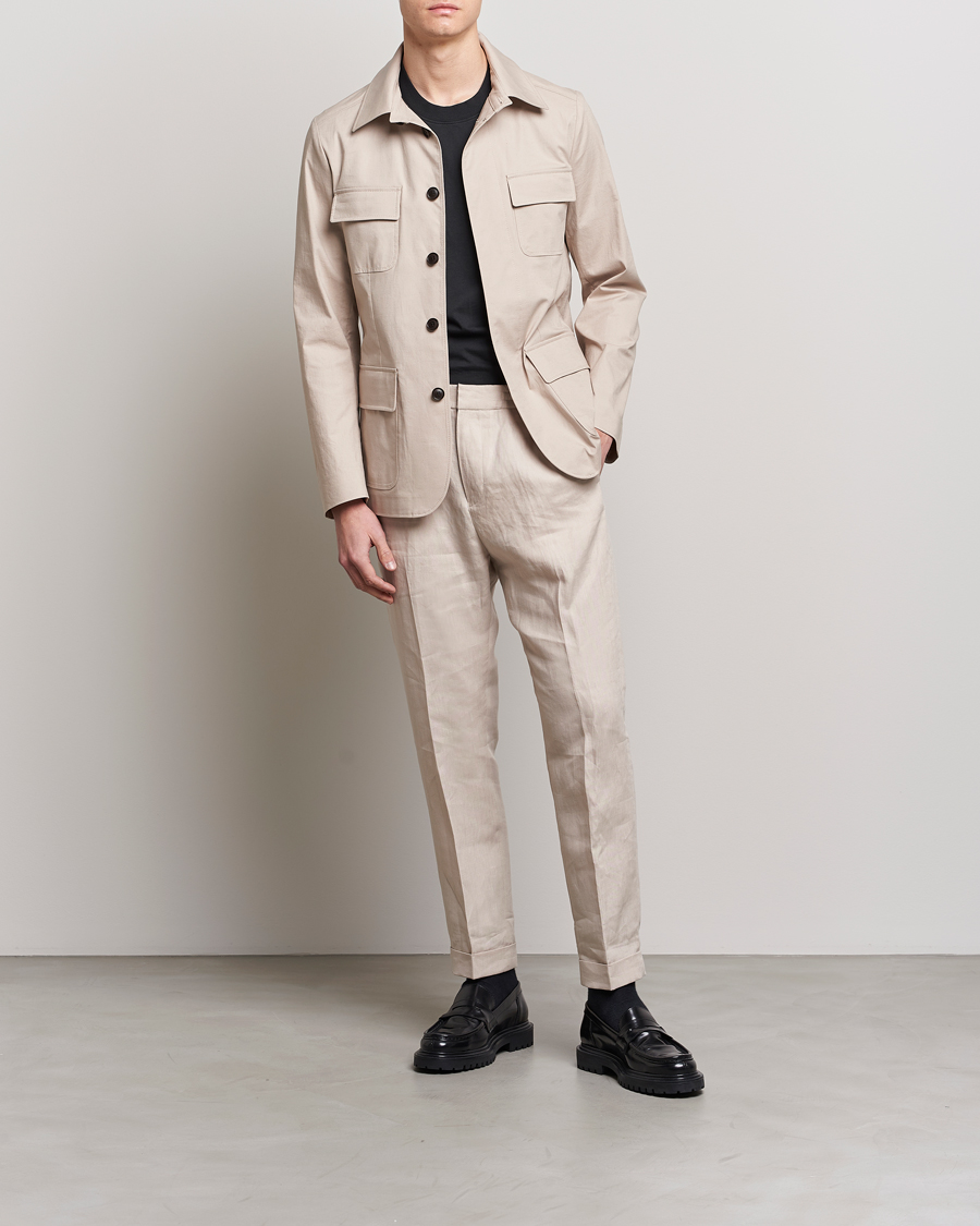 Homme | Manteaux Et Vestes | Tiger of Sweden | Jora Cotton Linen Jacket Cream Sand