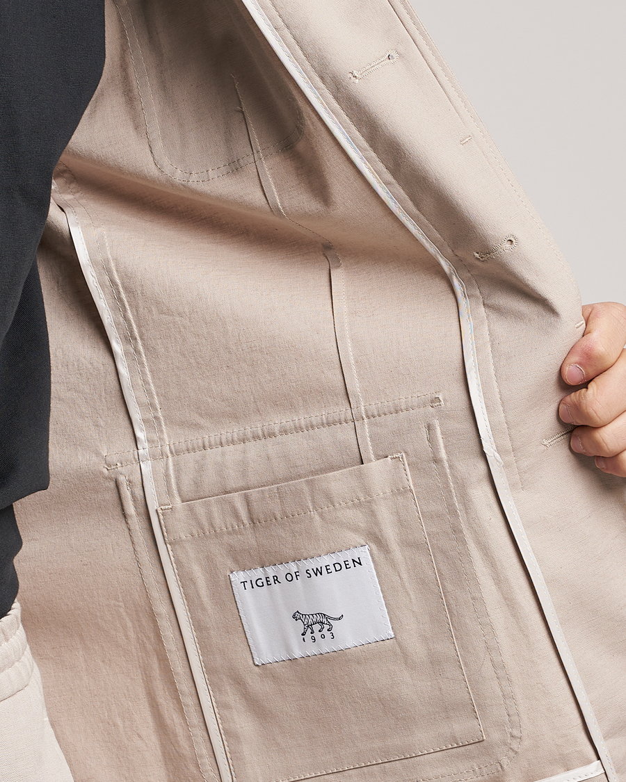 Homme | Manteaux Et Vestes | Tiger of Sweden | Jora Cotton Linen Jacket Cream Sand