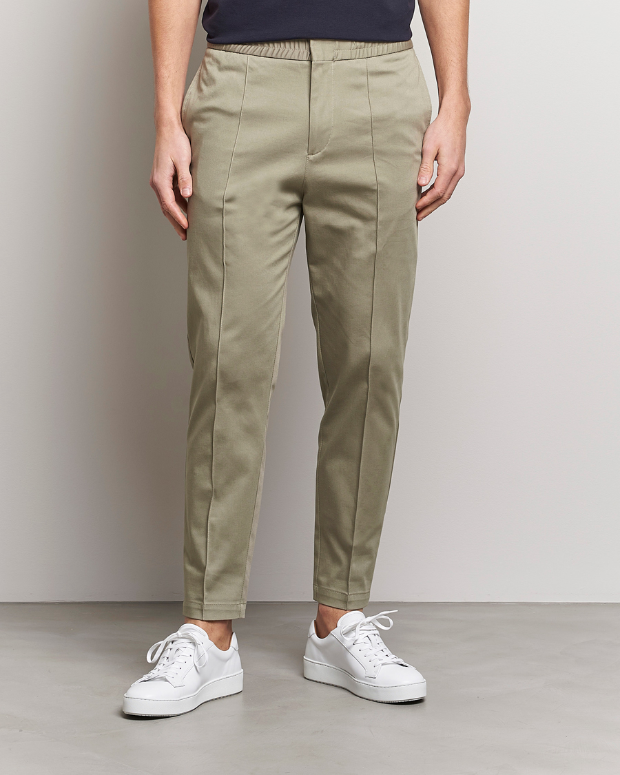 Homme | Pantalons | Tiger of Sweden | Sosa Cotton Trousers Dusty Green