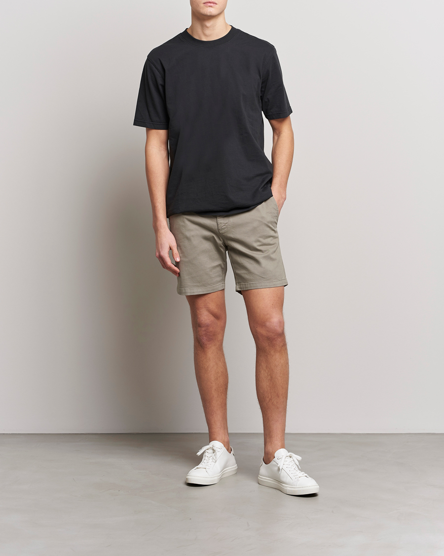 Homme | Shorts | Tiger of Sweden | Caid Cotton Shorts Dusty Green
