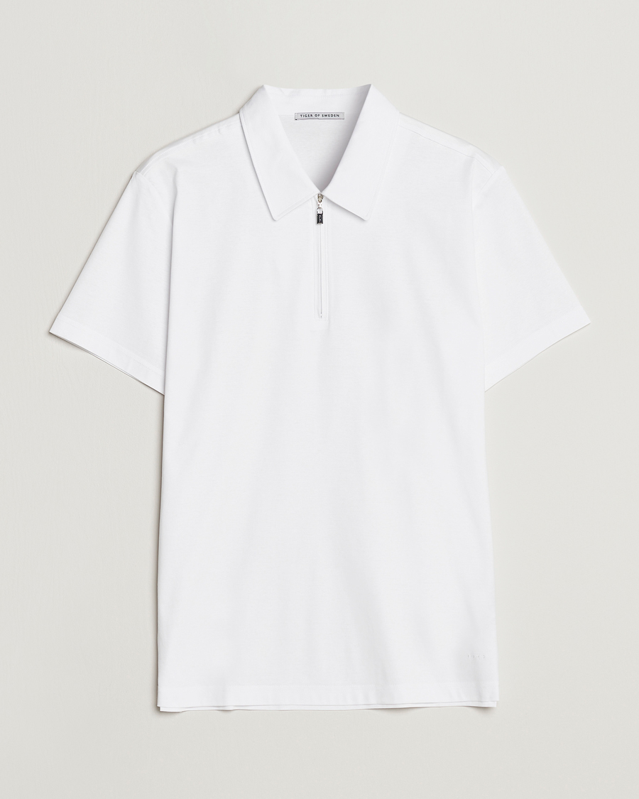 Homme | Chemises | Tiger of Sweden | Laron Mercerized Cotton Shirt Pure White