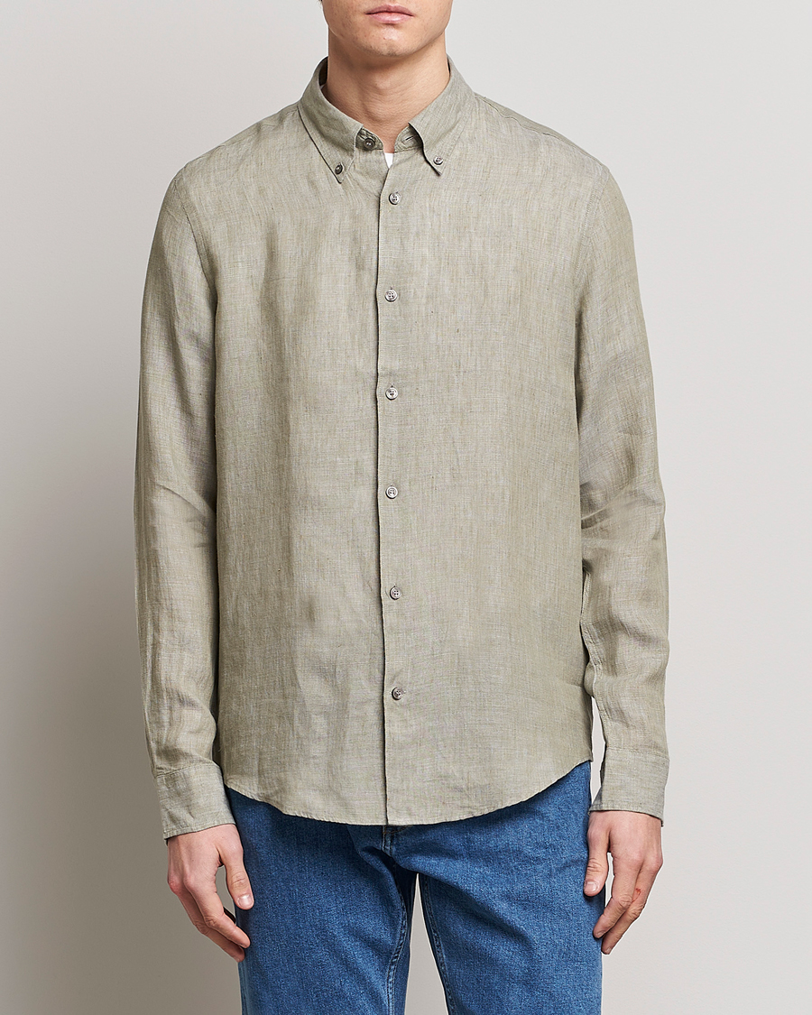 Homme | Chemises | Tiger of Sweden | Sankt Linen Shirt Shadow