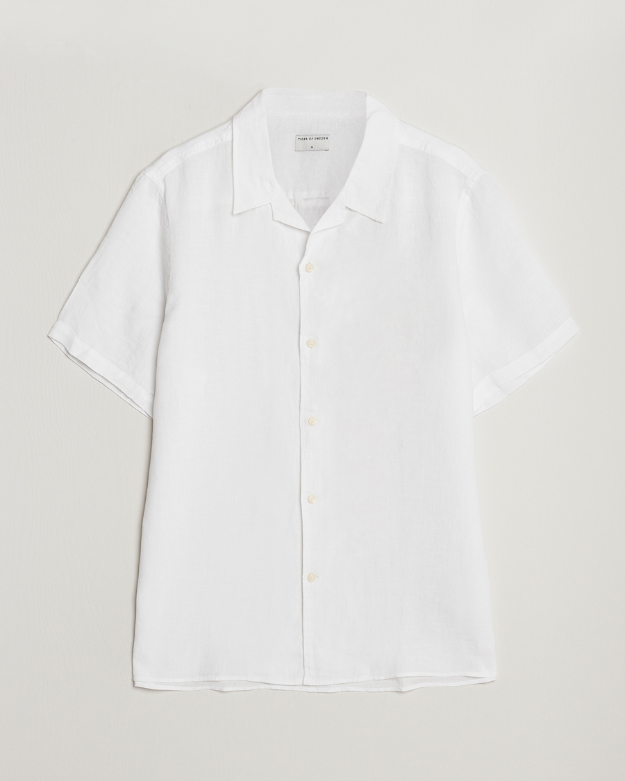 Homme | Chemises | Tiger of Sweden | Riccerdo Linen Shirt Pure White