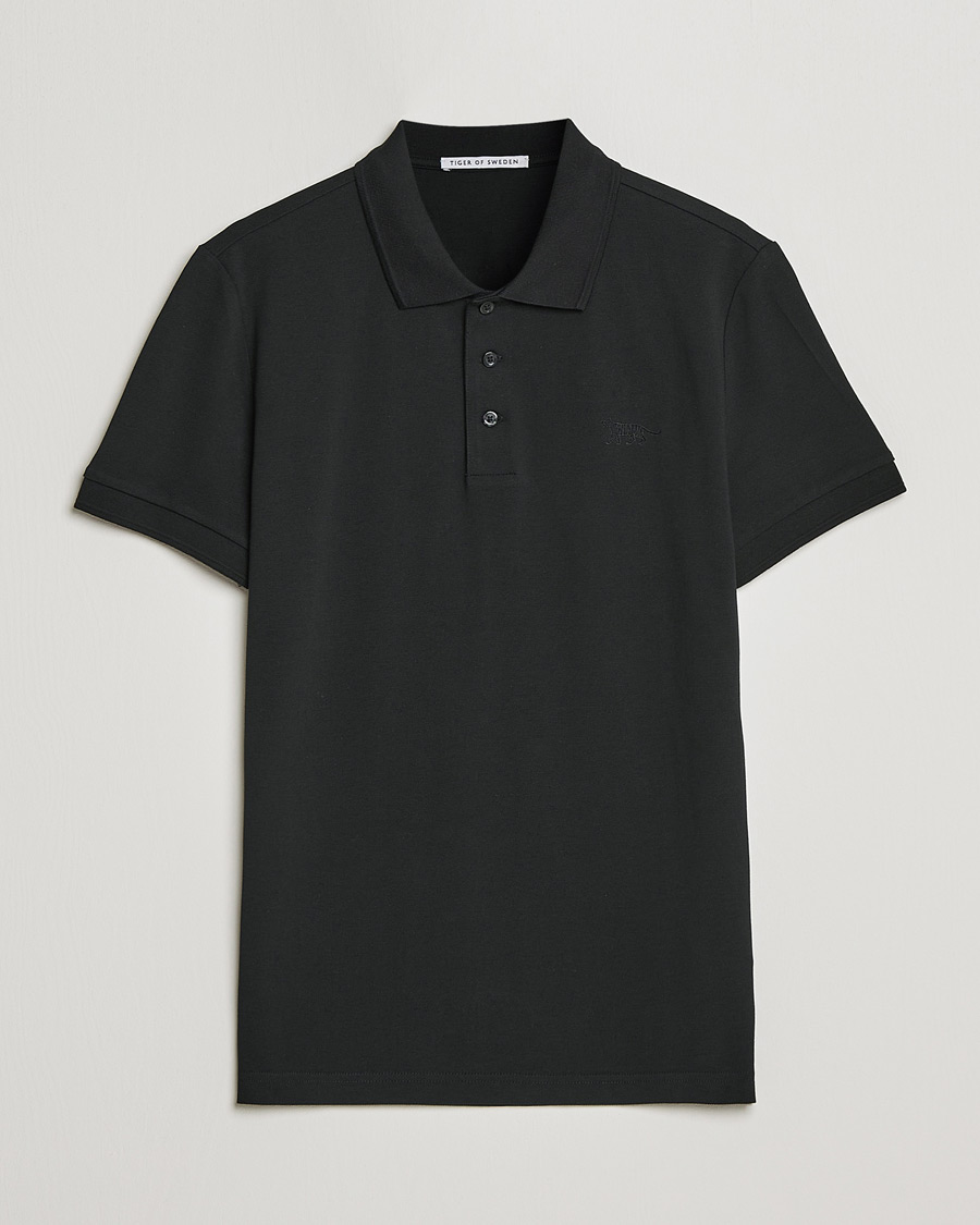 Homme | Polos | Tiger of Sweden | Diaros Cotton Pique Black