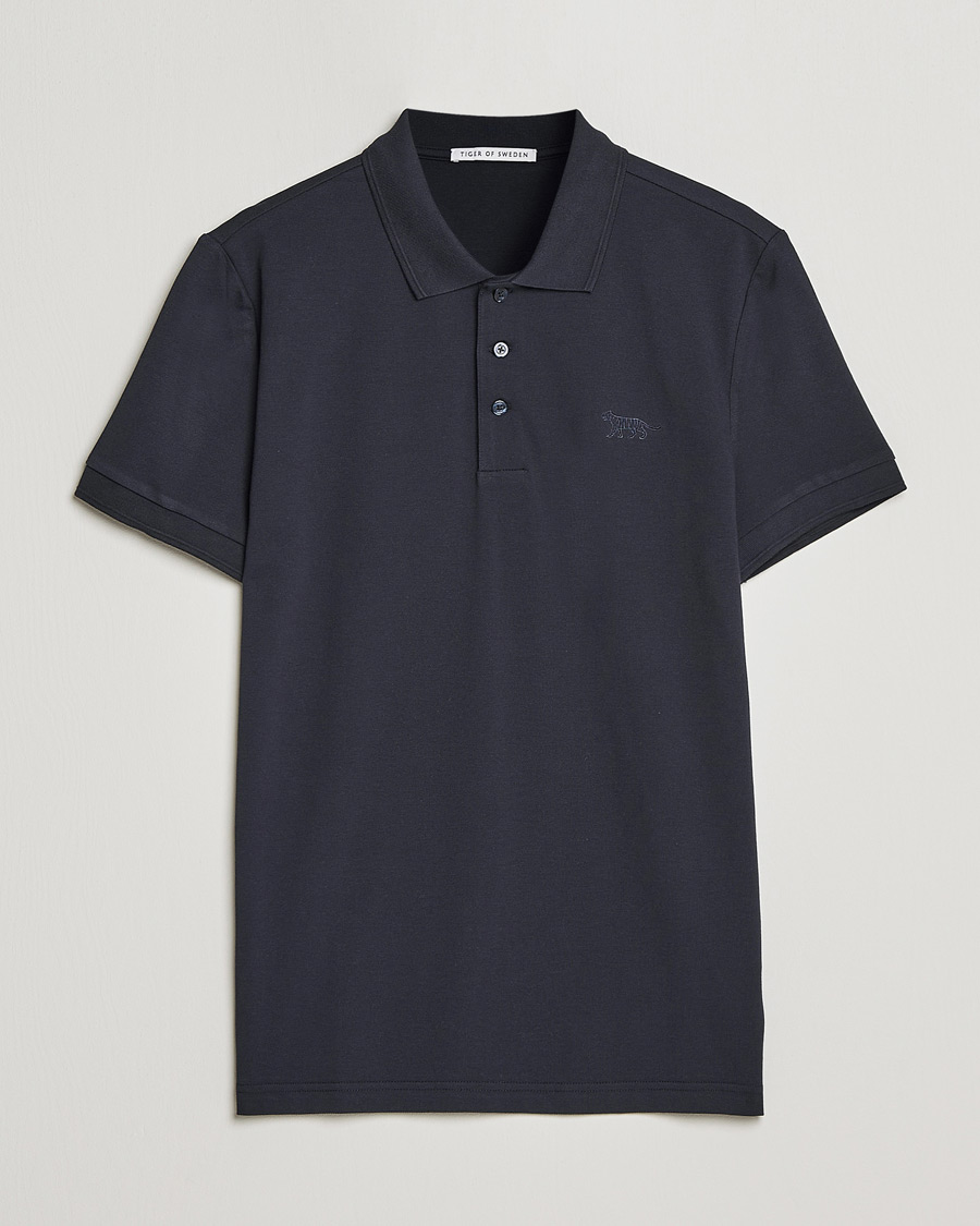Homme | Polos | Tiger of Sweden | Diaros Cotton Pique Light Ink