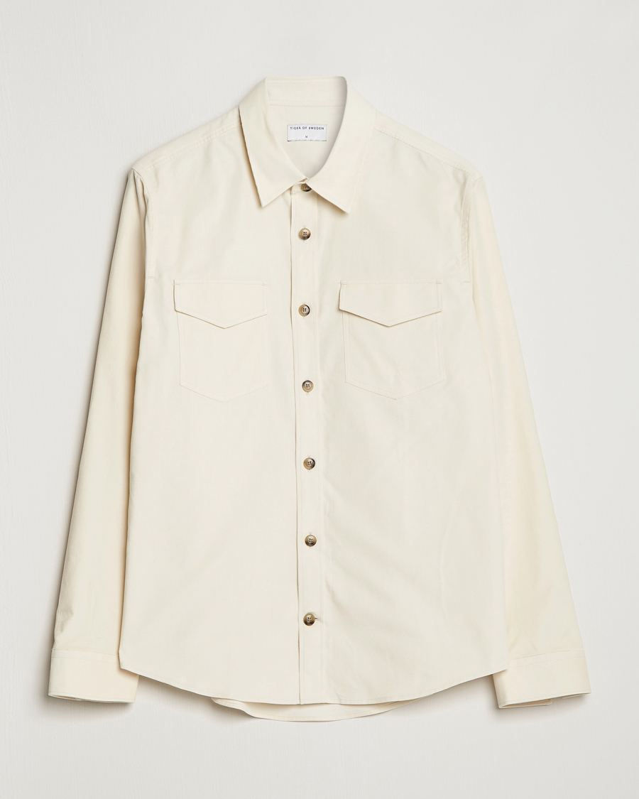 Homme | Chemises | Tiger of Sweden | Arnou Cotton Overshirt Papirus