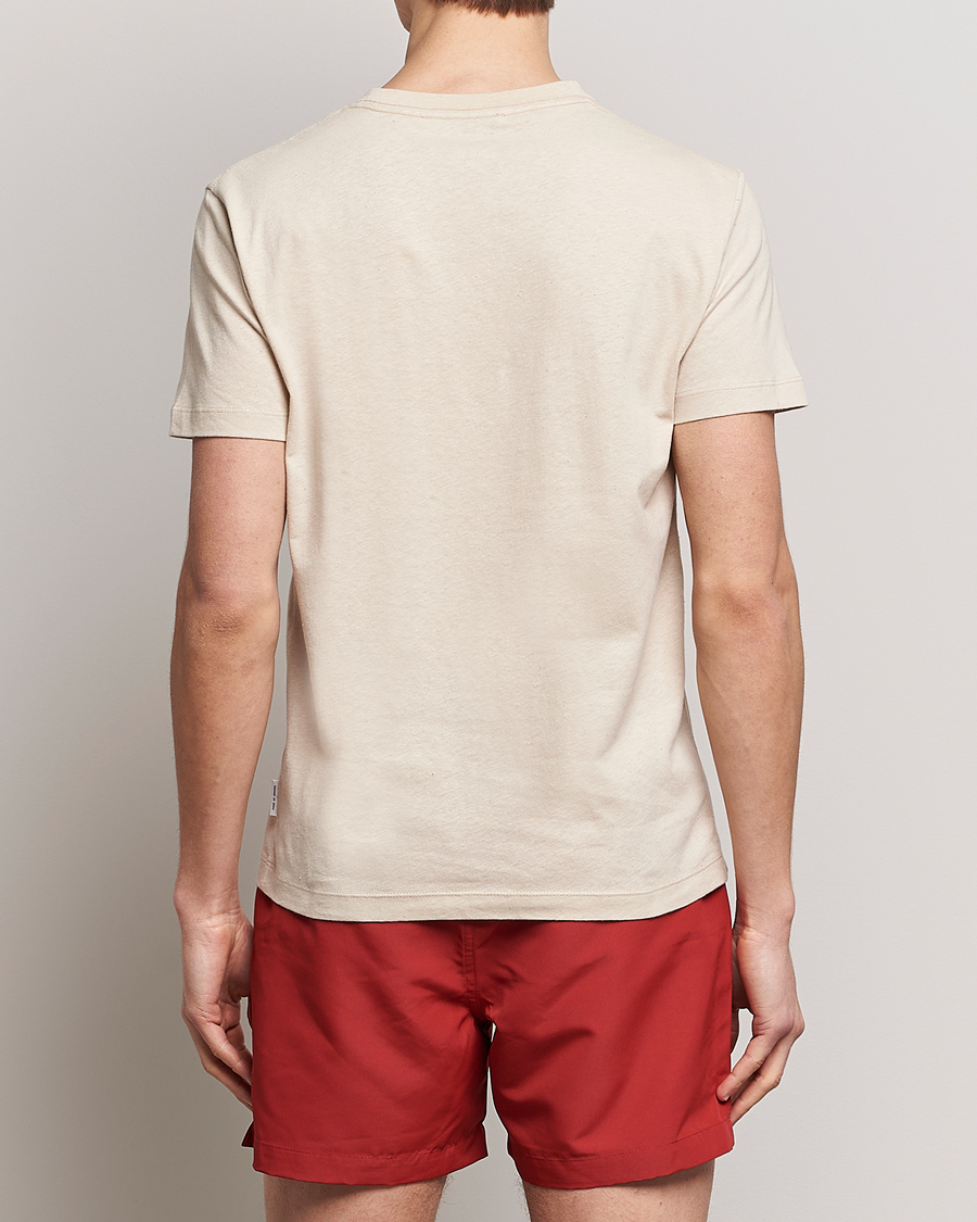 Homme | T-shirts | Tiger of Sweden | Dillan Linen Cotton T-Shirt Cream Sand