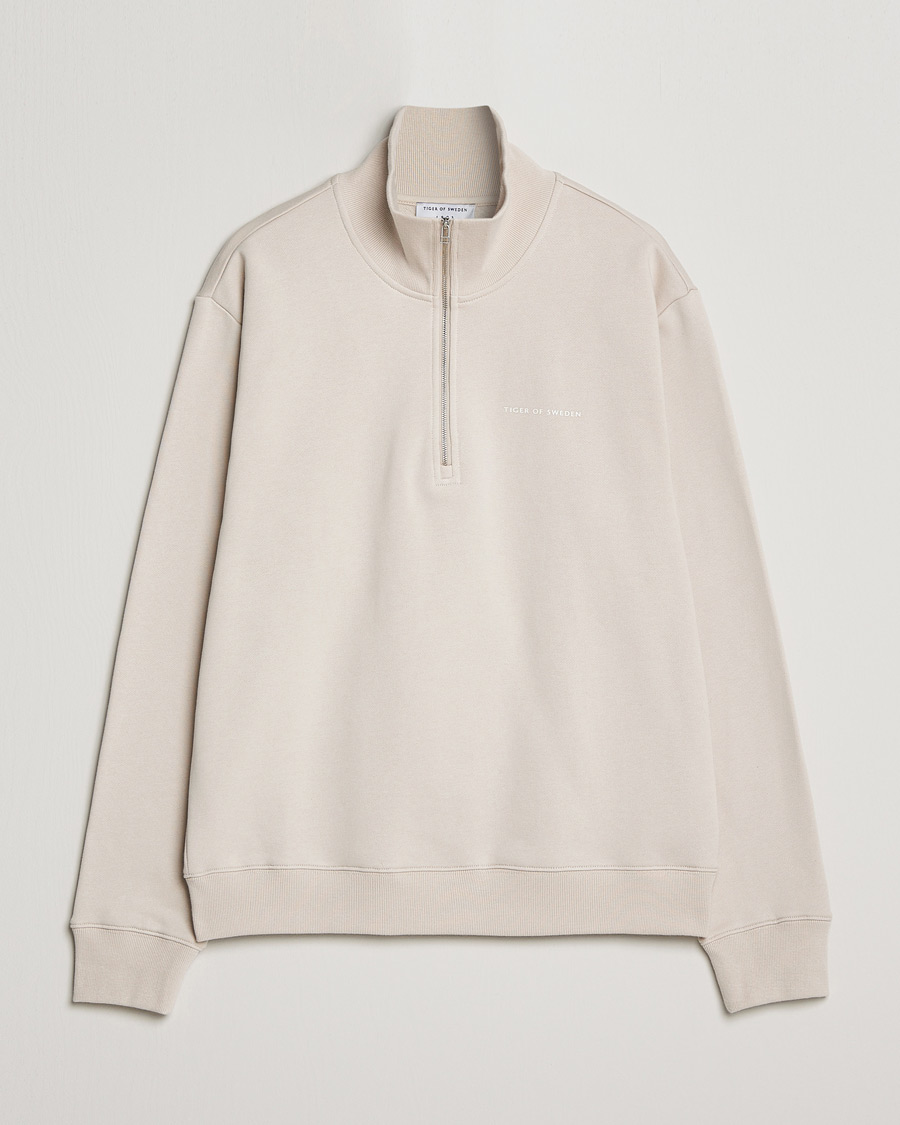Homme | Pulls Et Tricots | Tiger of Sweden | Marlon Half Zip Sweater Light Ivory