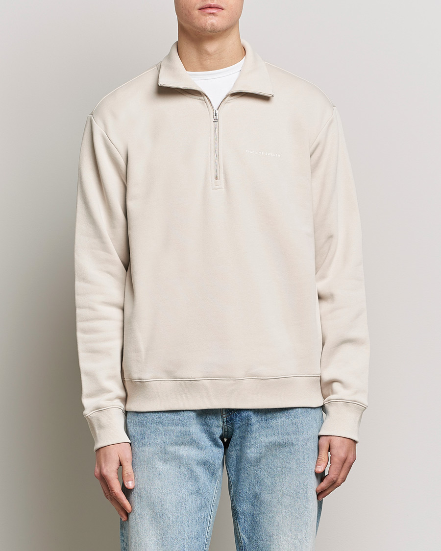 Homme | Pulls Et Tricots | Tiger of Sweden | Marlon Half Zip Sweater Light Ivory
