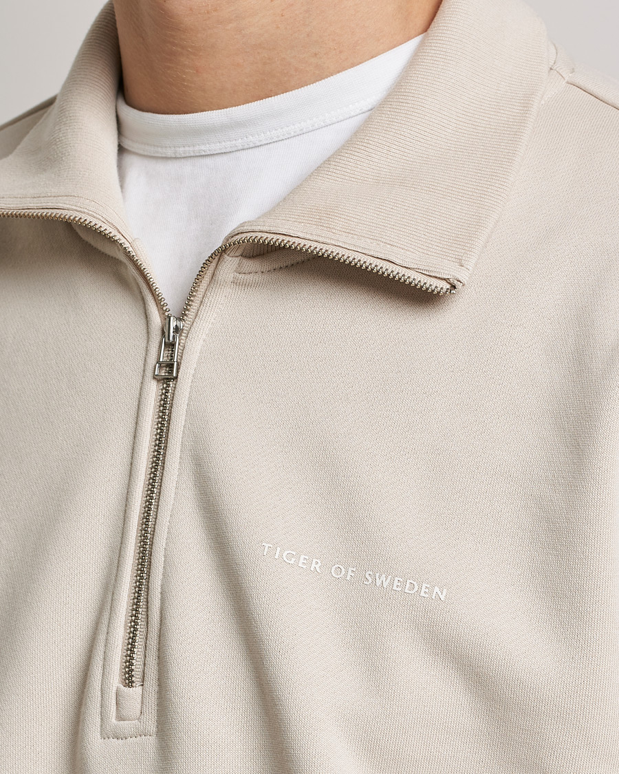 Homme | Pulls Et Tricots | Tiger of Sweden | Marlon Half Zip Sweater Light Ivory