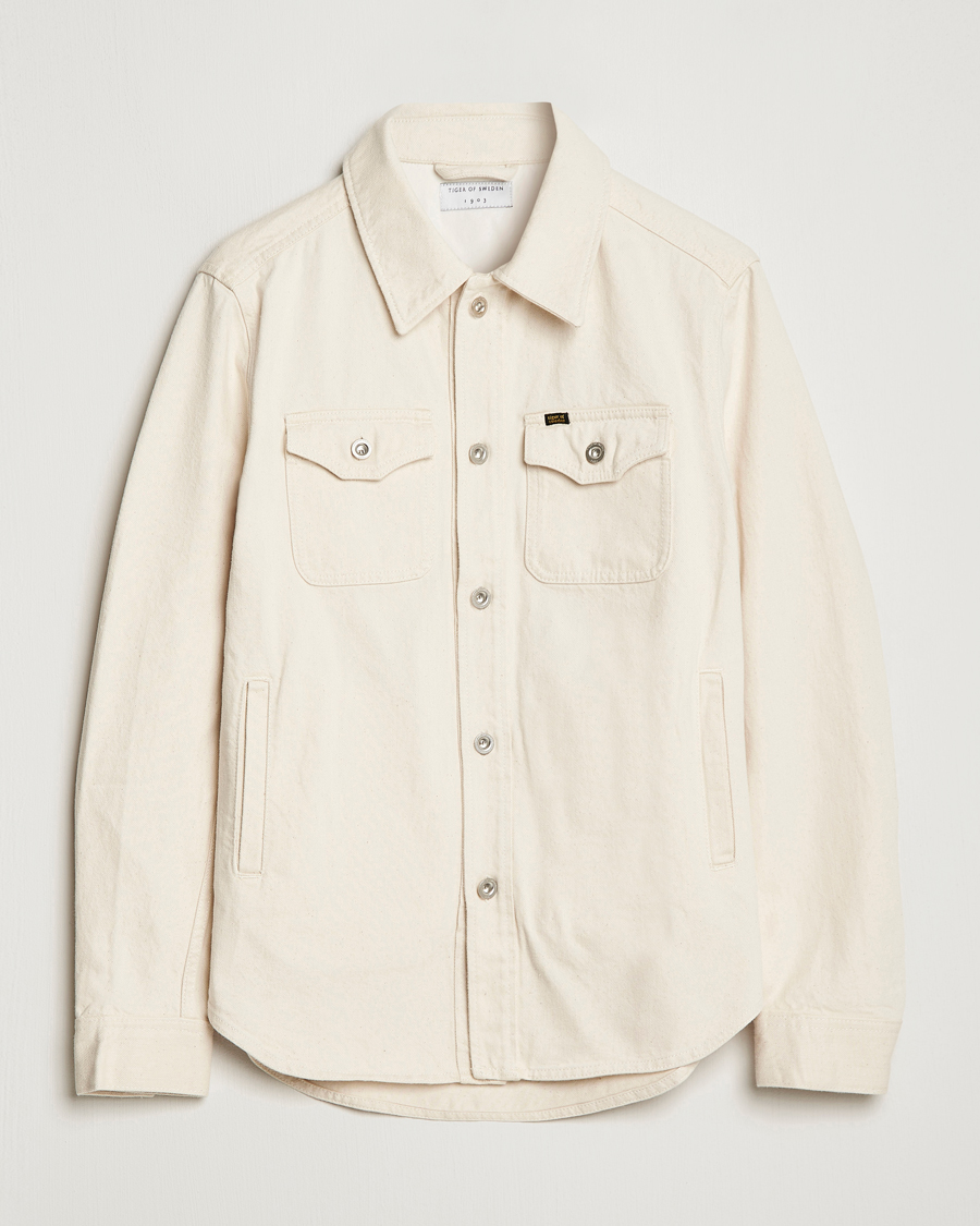 Homme | Manteaux Et Vestes | Tiger of Sweden | Get Denim Jacket Ecru denim
