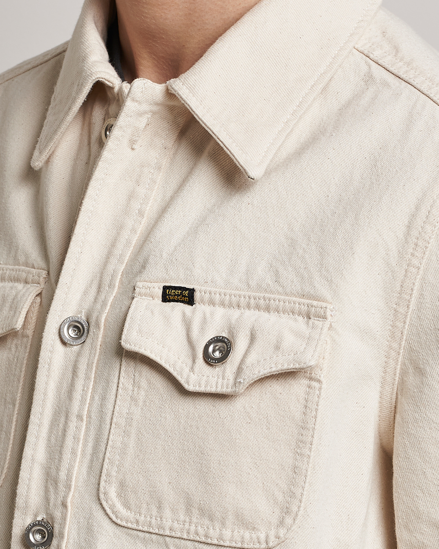 Homme | Manteaux Et Vestes | Tiger of Sweden | Get Denim Jacket Ecru denim