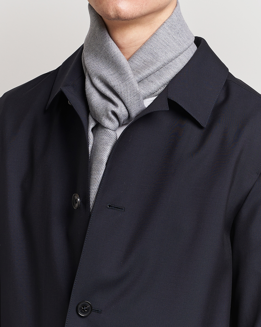 Homme | Tiger of Sweden Salvor Wool Silk Scarf Grey Shadow | Tiger of Sweden | Salvor Wool Silk Scarf Grey Shadow